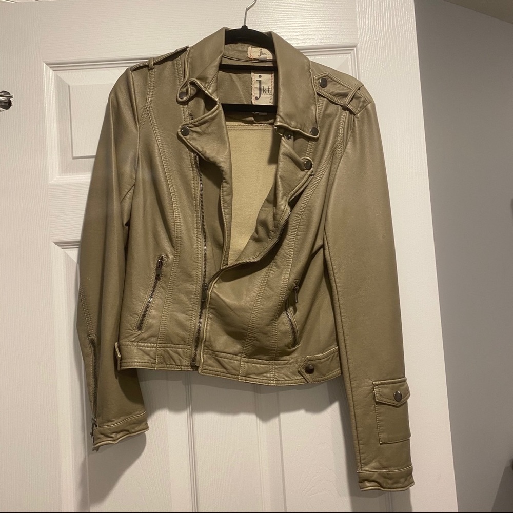 JKT vegan leather jacket